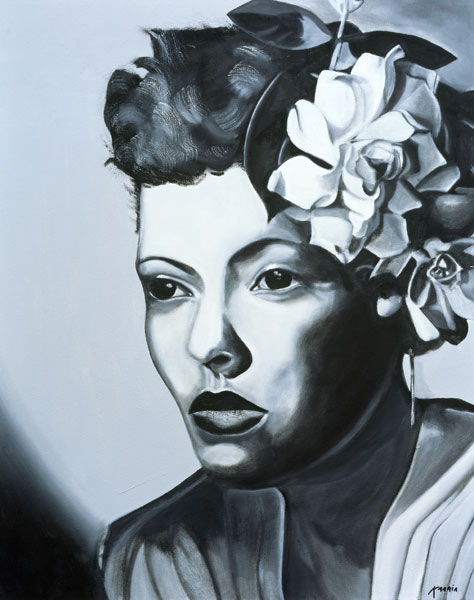 Billie Holiday (1915-59) (oil on canvas)  à Kaaria  Mucherera