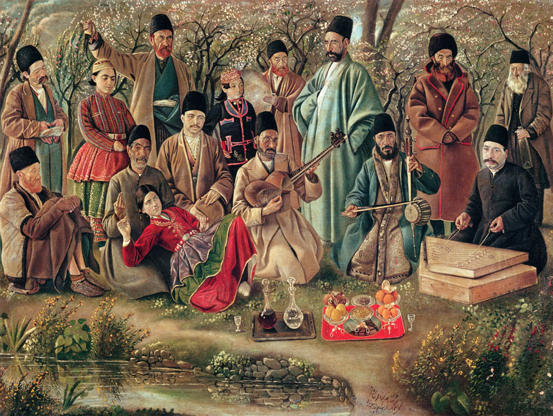 Persian Musicians, 1910 (oil on canvas) à Kamal-Al-Molk