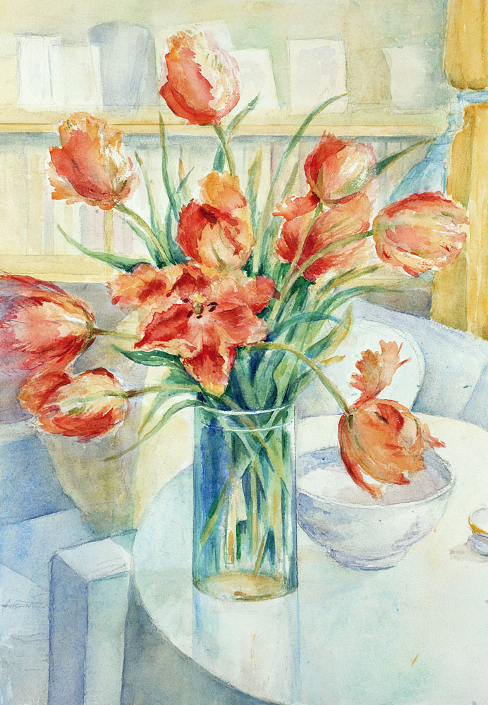 Artist''s Tulips in the Drawing Room  à Karen  Armitage