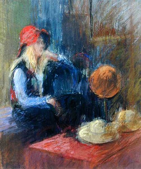 Rose Hat, 2000 (pastel on paper)  à Karen  Armitage