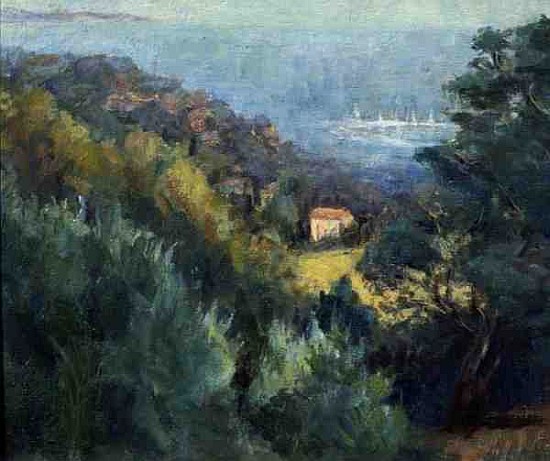 View over Porto Ercole, 1996 (oil on canvas)  à Karen  Armitage