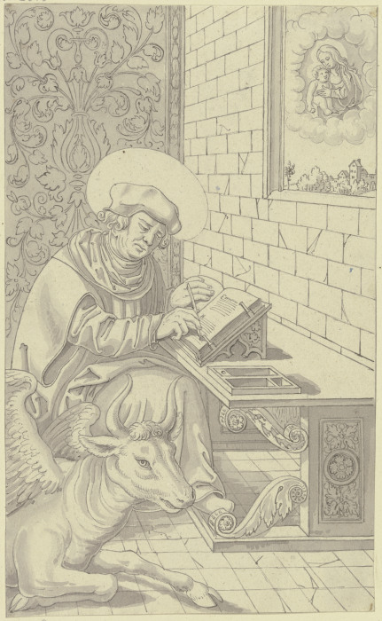 Dem Heiligen Lukas erscheint die Jungfrau mit dem Kind à Karl Ballenberger
