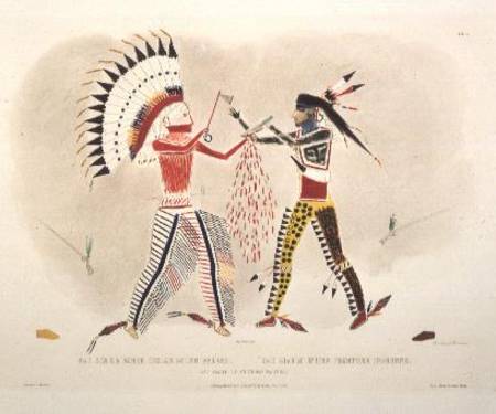 Facsimile of an Indian Painting, plate 22 from volume 2 of `Travels in the Interior of North America à Karl Bodmer