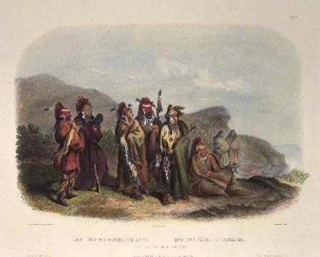 Saukie and Fox Indians, plate 20 from volume 1 of 'Travels in the Interior of North America, 1832-34 à Karl Bodmer
