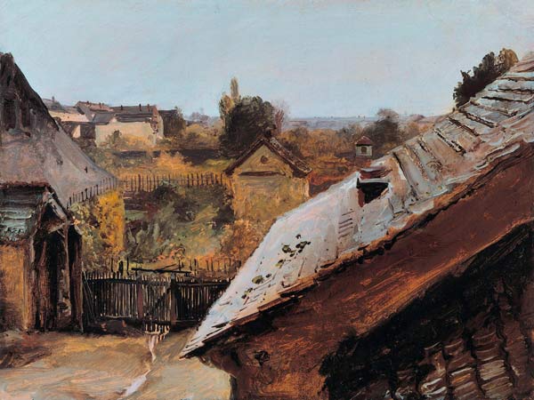 View of Roofs and Gardens à Carl Eduard Ferdinand Blechen