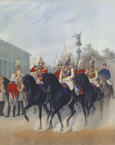 Zar Nikolaus I. und Grossfürst Alexander in St. Petersburg à Karl Karlowitsch Piratsky
