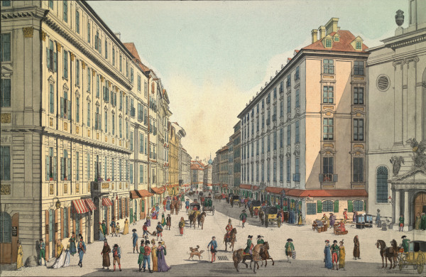 Vienna, Kohlmarkt , Aquatint à Karl Schütz
