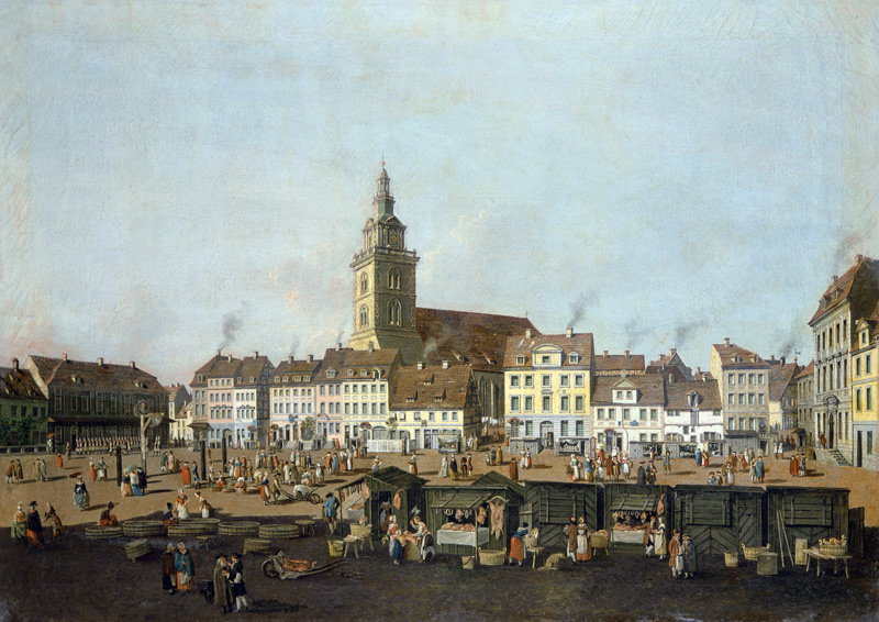 View of the Neue Markt with St. Mary''s Church, Berlin, c.1770 à Karl Friedrich Fechhelm