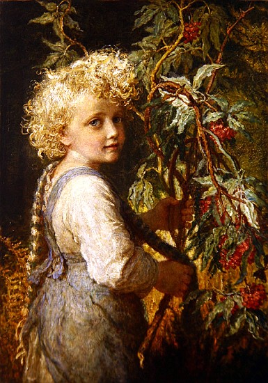 Gathering Red Berries à Karl Wilhelm Friedrich Bauerle