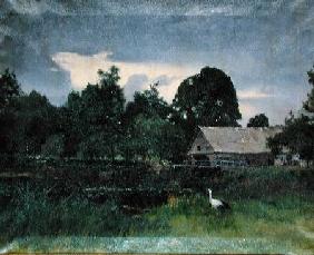 Landscape with a Stork