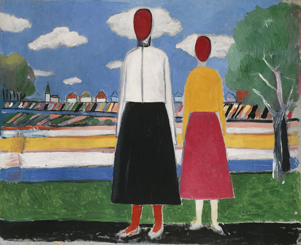 K.Malevich, Two figures in a landscape à Kasimir Severinovich Malewitsch