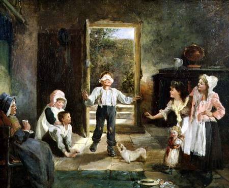 Children Playing Blind Man's Buff à Kate Gray