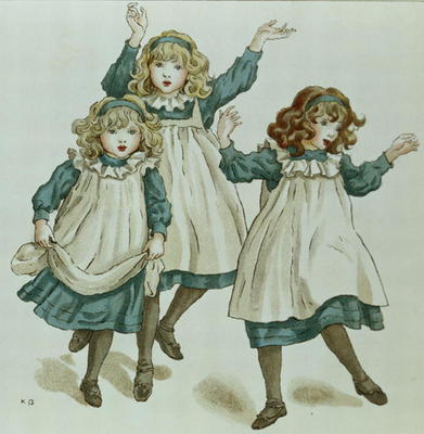 The Strains of Polly Flinders, from 'April Baby's Book of Tunes' 1900 à Kate Greenaway