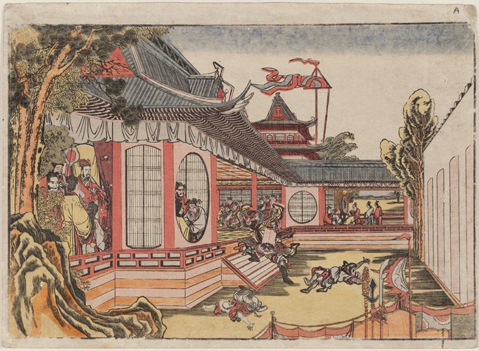 Fan Kuai and the Banquet at Hongmen (Hankai Komon no kai no zu) à Katsushika Hokusai