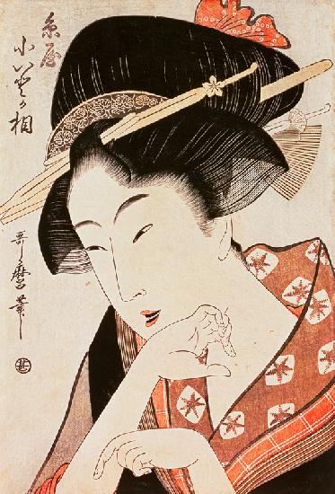 Portrait en buste de l'héroïne Kioto de l'Itoya