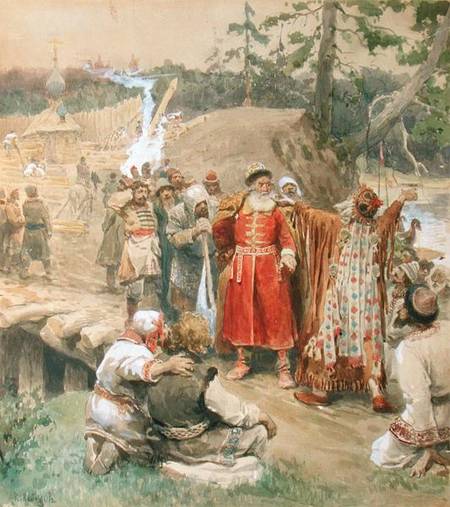 The Conquest of the New Regions in Russia à Klawdij Wassiljewitsch Lebedjeff