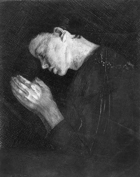 Girl Praying à Käthe Kollwitz