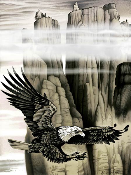 Der Adler und die Felsen à Konstantin Avdeev