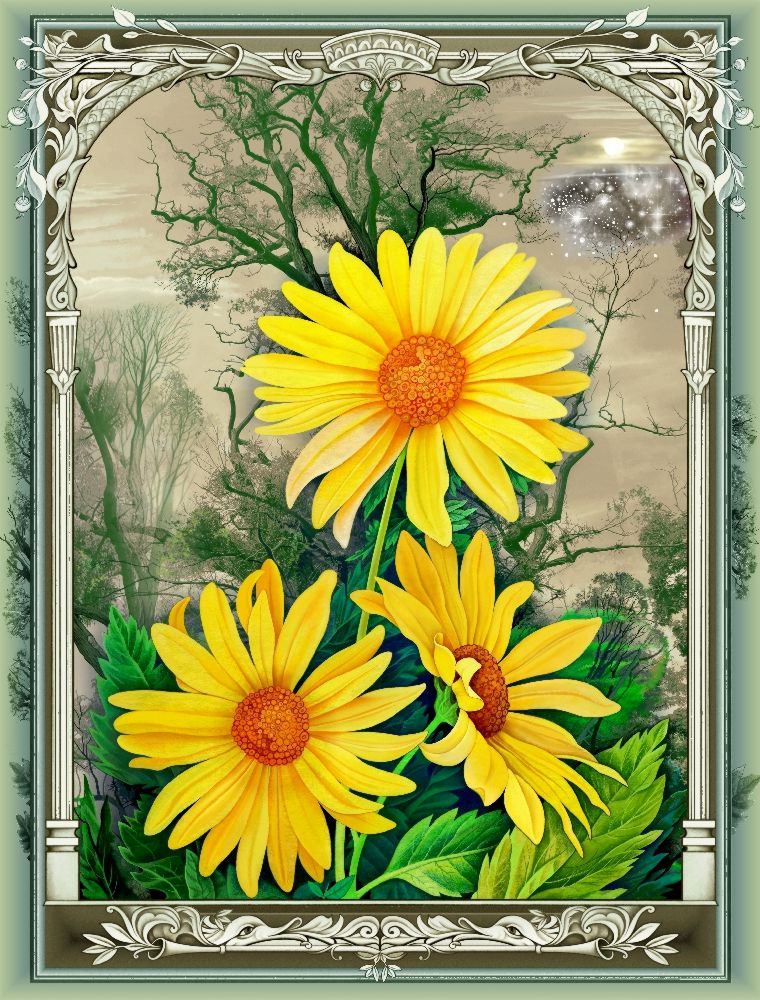 Die gelbe Blumen (Variante) à Konstantin Avdeev