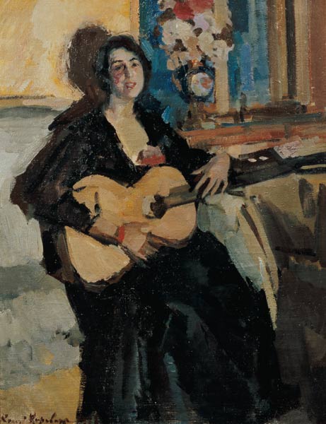 Lady with a guitar à Konstantin Alexejewitsch Korowin
