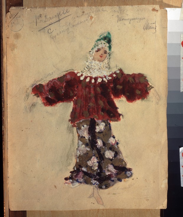 Costume design for the ballet The Little Humpbacked Horse by C. Pugni à Konstantin Alexejewitsch Korowin