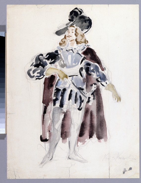 Costume design for the opera The stone Guest by A. Dargomyzhsky à Konstantin Alexejewitsch Korowin