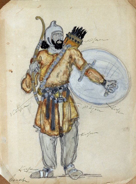 Costume design for the opera Prince Igor by A. Borodin à Konstantin Alexejewitsch Korowin