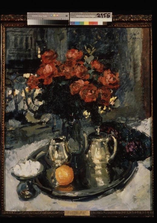 Roses and violets à Konstantin Alexejewitsch Korowin