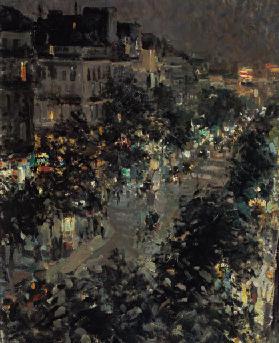 Paris at night, Boulevard des Italiens