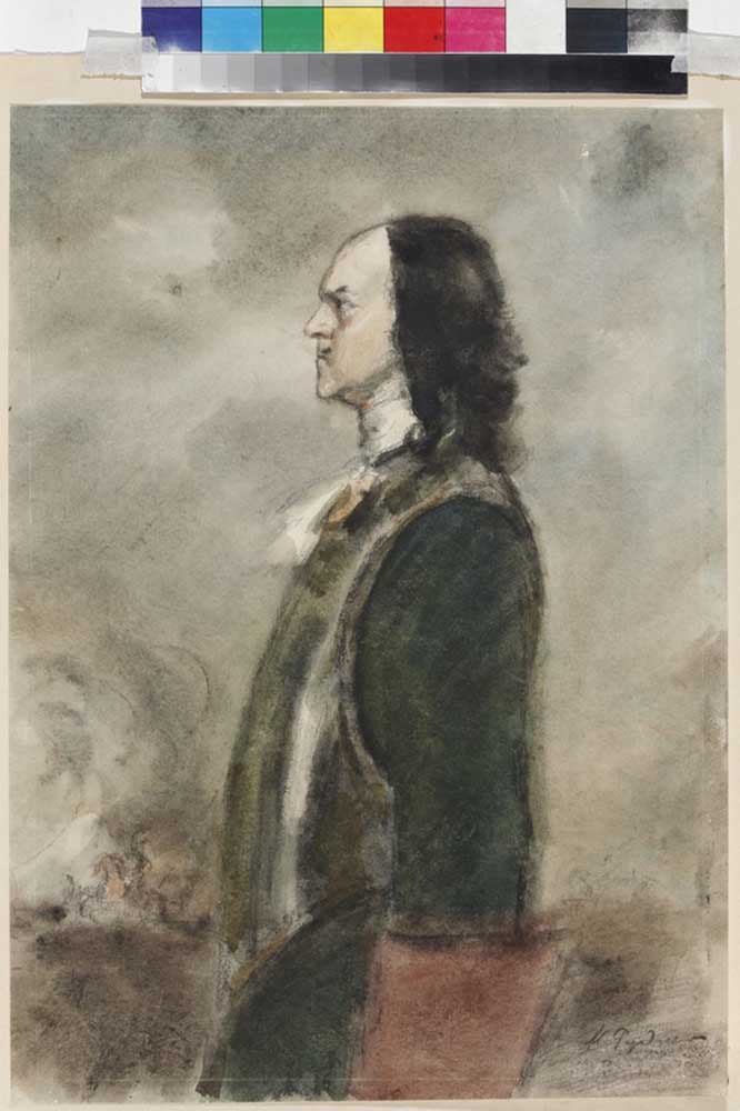 Peter I. Illustration for the poem Poltava by A. Pushkin à Konstantin Iwanowitsch Rudakow