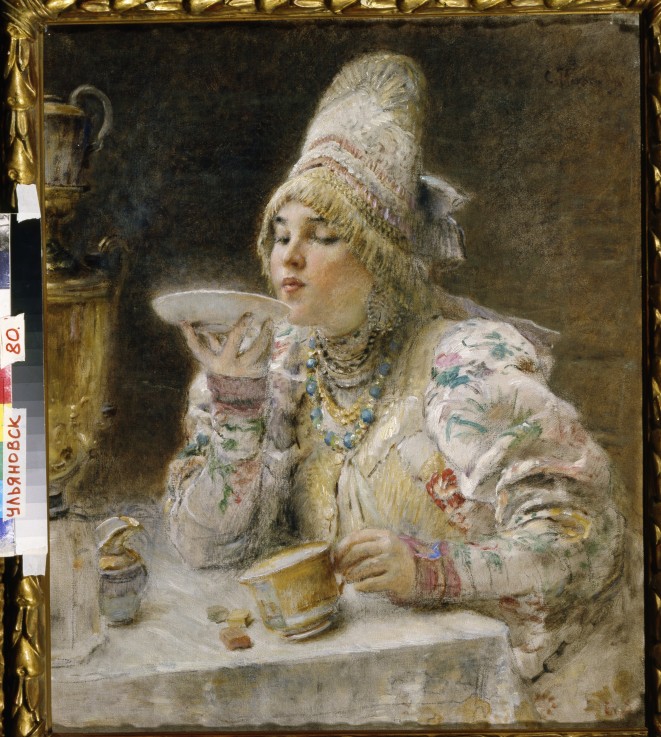 Tea drinking à Konstantin Jegorowitsch Makowski