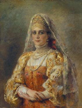 Portrait of Princess Zinaida Yusupova in Russian Dress