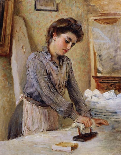 Woman Ironing à Konstantin Jegorowitsch Makowski