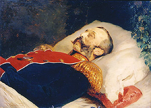 Zar Alexander II. auf dem Totenbett à Konstantin Jegorowitsch Makowski
