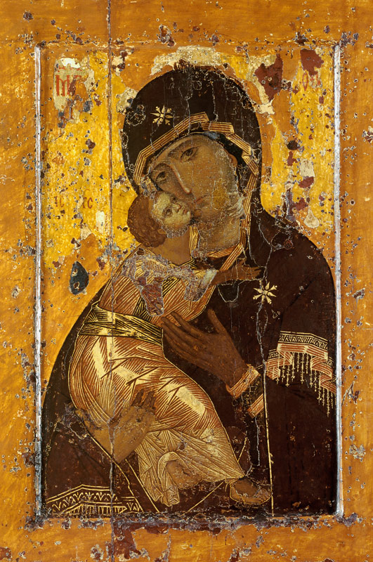 Gottesmutter von Wladimir (Detail) à Constantinople Icônes religieuses