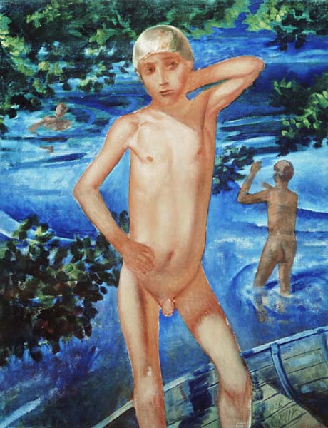 Bathing Boys à Kosjma Ssergej. Petroff-Wodkin