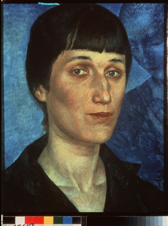 Portrait of the Poetess Anna Akhmatova (1889-1966) à Kosjma Ssergej. Petroff-Wodkin
