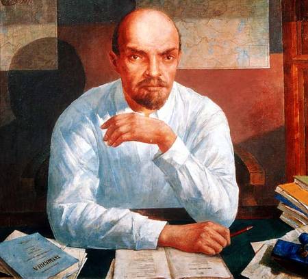 Portrait of Vladimir Ilyich Lenin (1870-1924) à Kosjma Ssergej. Petroff-Wodkin