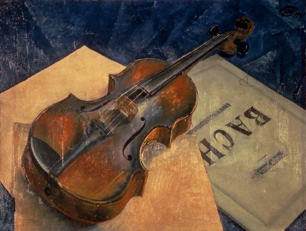 Still life with a violin à Kosjma Ssergej. Petroff-Wodkin