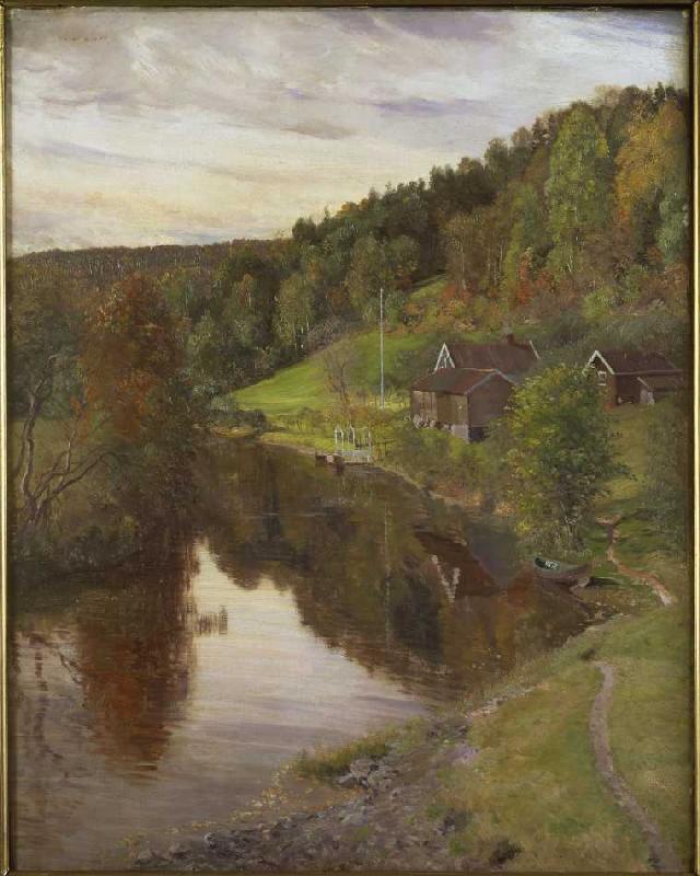 Paysage de fleuve à Eggedal à Kristian Skredsvik