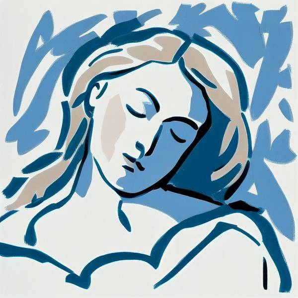 Sleeping woman 2 -inspired by Matisse à Kunskopie Kunstkopie