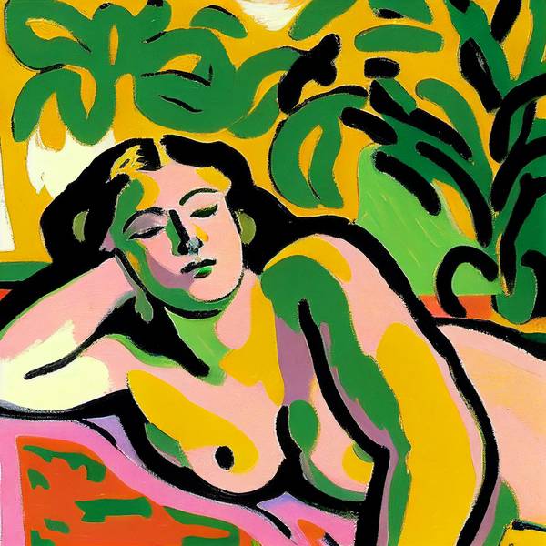 Sleeping woman - inspired by Matisse à Kunskopie Kunstkopie