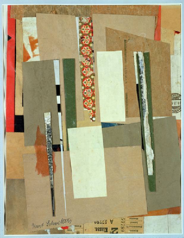 Railway, 2nd Class, 1923 (collage) à Kurt Schwitters