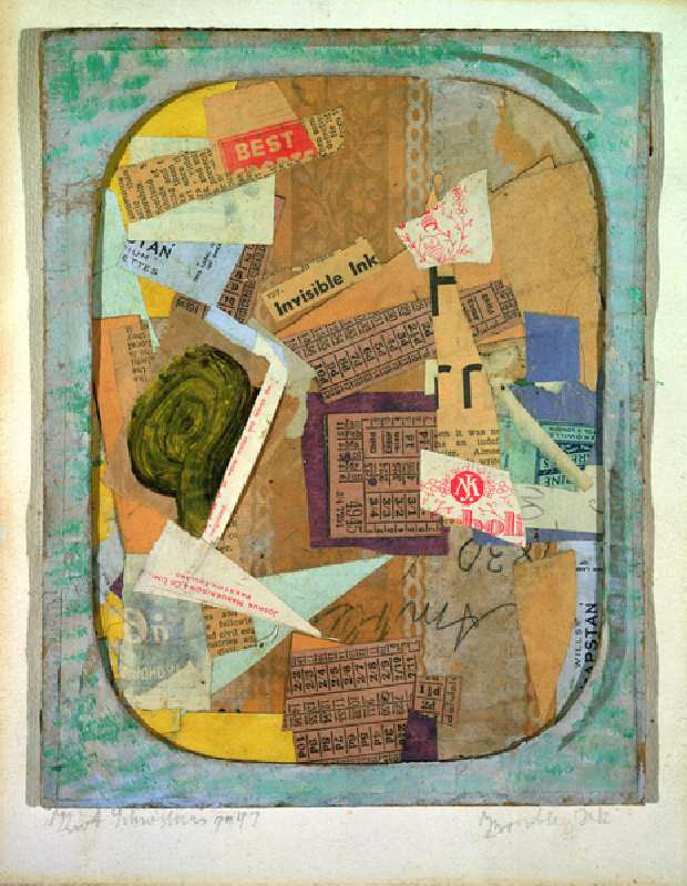 Invisible Ink, 1947 (collage) à Kurt Schwitters