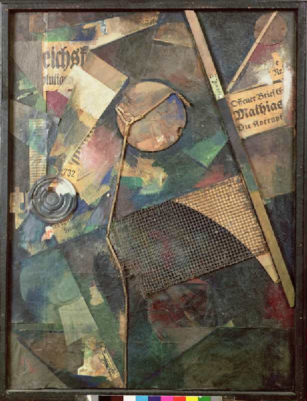Merzbild, 1920 (mixed media collage) à Kurt Schwitters