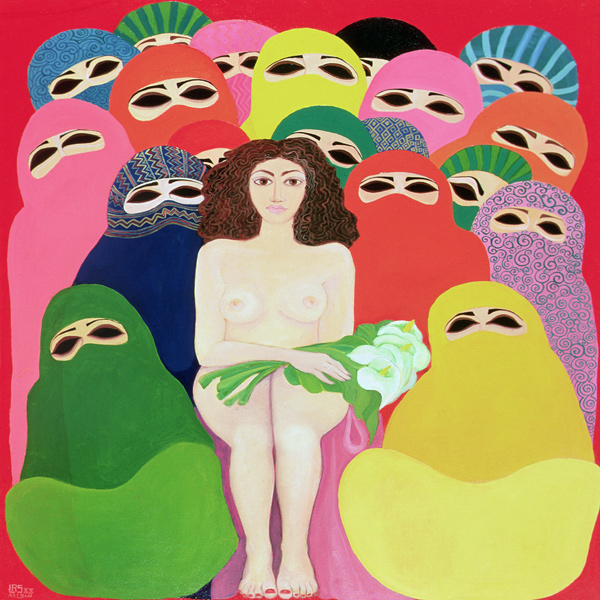 Bride of Galilee, 1989 (acrylic on canvas)  à Laila  Shawa