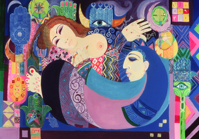 Women and Magic, 1992 (acrylic on canvas)  à Laila  Shawa