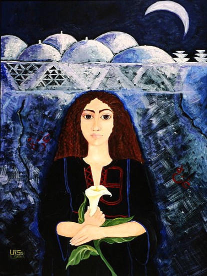 Hope (Part I), 1989 (acrylic on canvas)  à Laila  Shawa