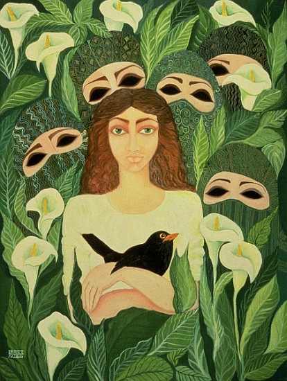 The Prisoner, 1988 (acrylic on canvas)  à Laila  Shawa