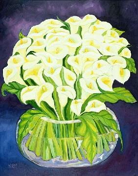 Calla Lilies, 1989 (acrylic on canvas) 